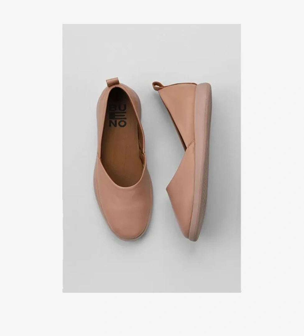Bueno Shoes Pudra Açık Deri Kadın Düz Babet 01wy1507 - Görsel 1