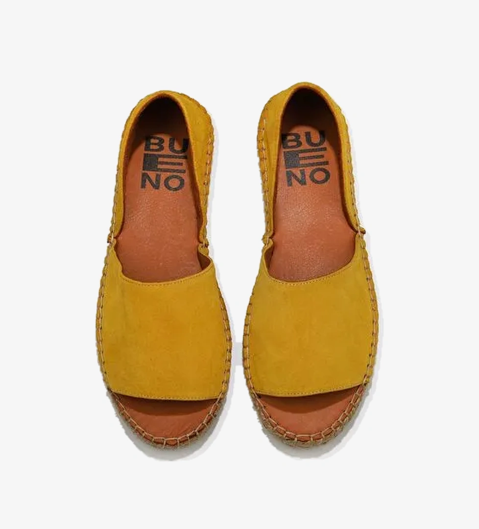 Bueno Shoes Sarı Süet Kadın Espadril Ayakkabı 01wq2413 - Görsel 1
