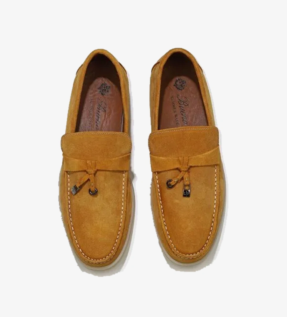 Bueno Shoes Sarı Süet Erkek Loafer 05ms101 - Görsel 1