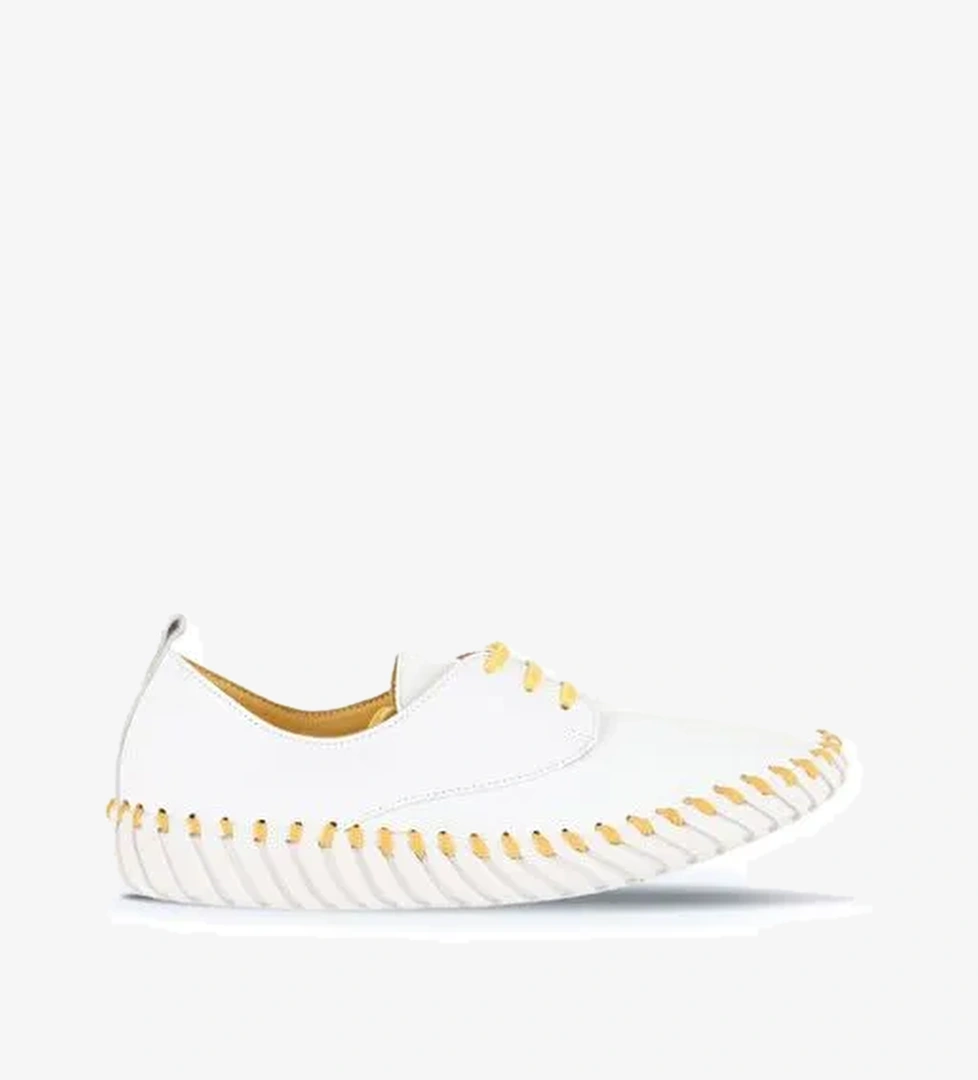 Bueno Shoes Sarı Deri Kadın Düz Ayakkabı 01wq0200 - Görsel 1