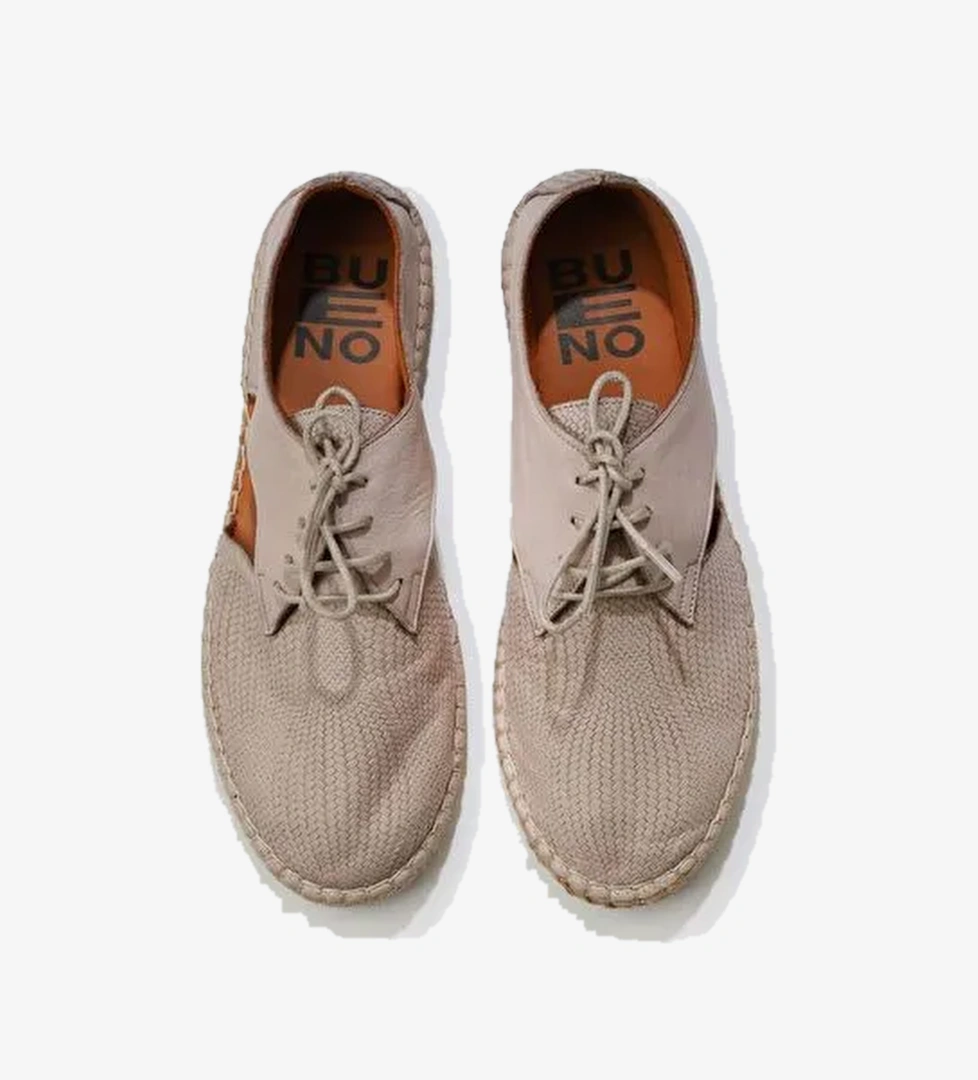 Bueno Shoes Gri Deri Kadın Espadril Ayakkabı 01wl0451 - Görsel 1