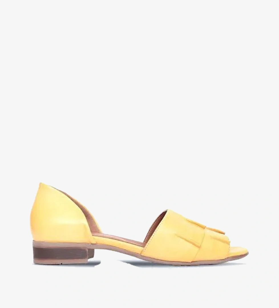 Bueno Shoes Sarı Deri Kadın Babet 01wn5100