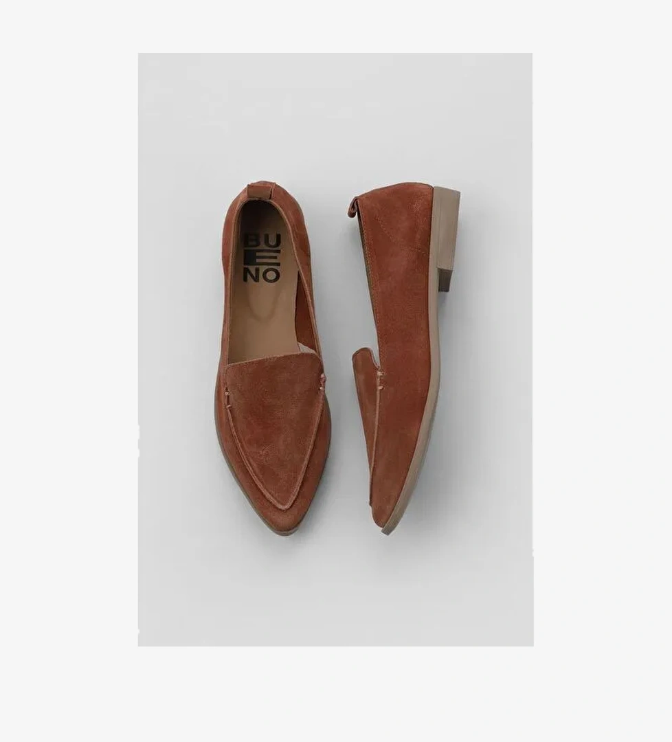 Bueno Shoes Kiremit Süet Kadın Düz Babet 01wn0128 - Görsel 1