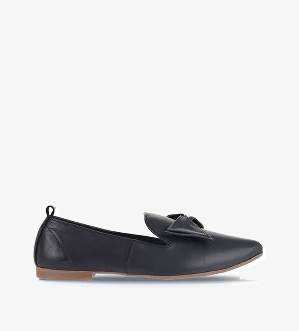 Bueno Shoes Lacivert Deri Kadın Düz Babet 01wr3117 - Görsel 1