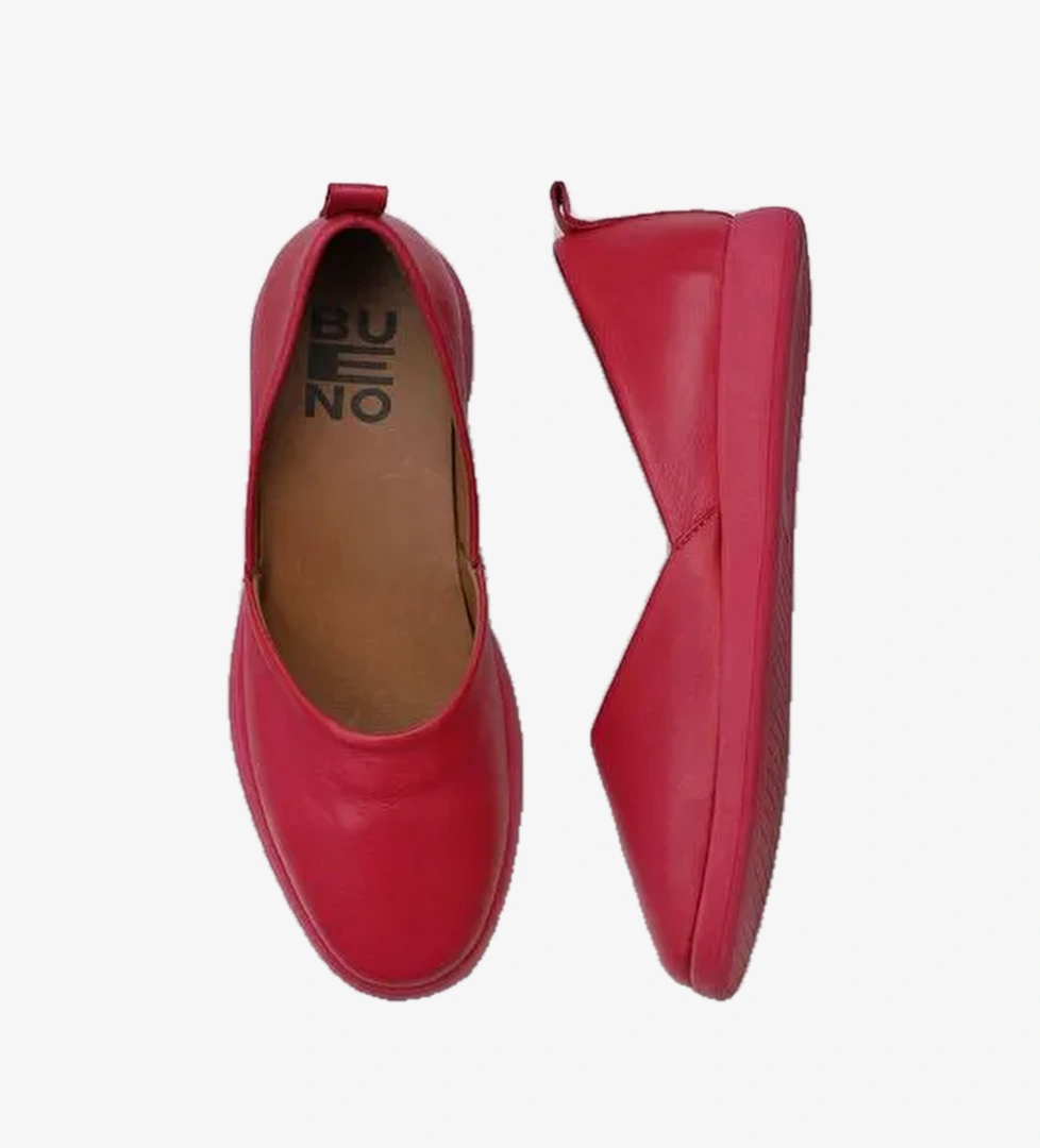 Bueno Shoes Fuşya Deri Kadın Düz Babet 01wy1507