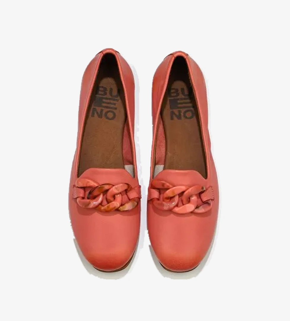 Bueno Shoes Mercan Deri Kadın Düz Babet 01wu3600 - Görsel 1