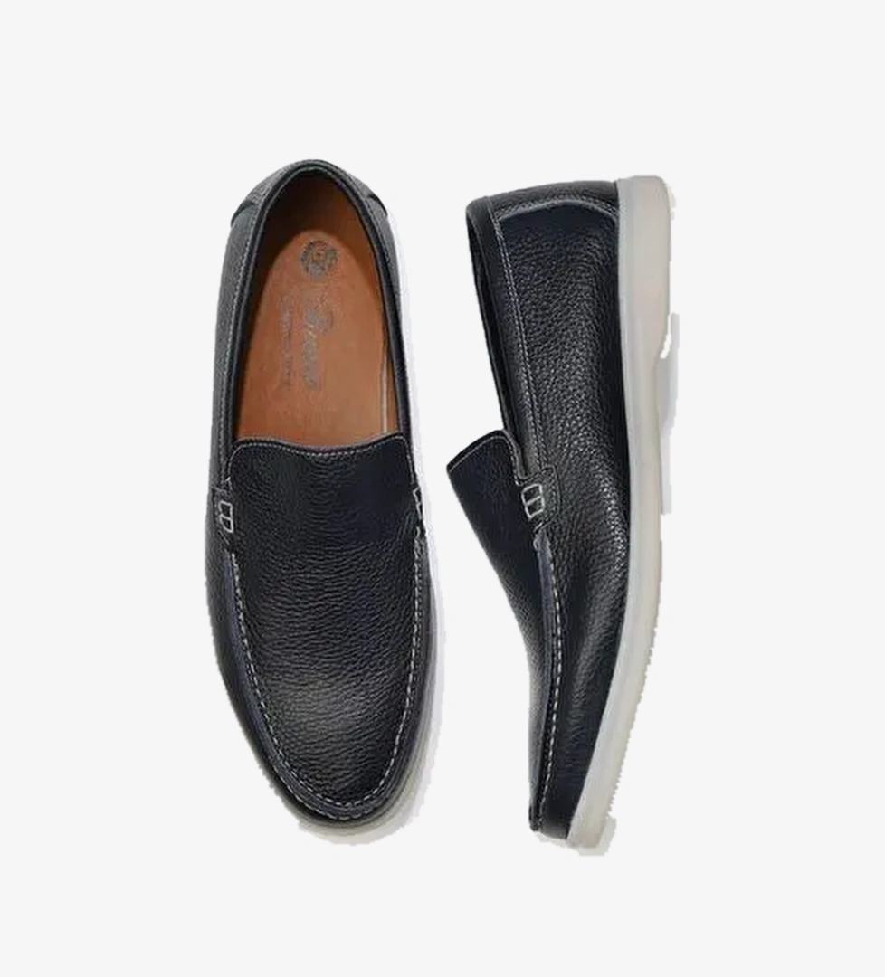 Bueno Shoes Lacivert Flotter Deri Erkek Loafer 05ms102 - Görsel 1