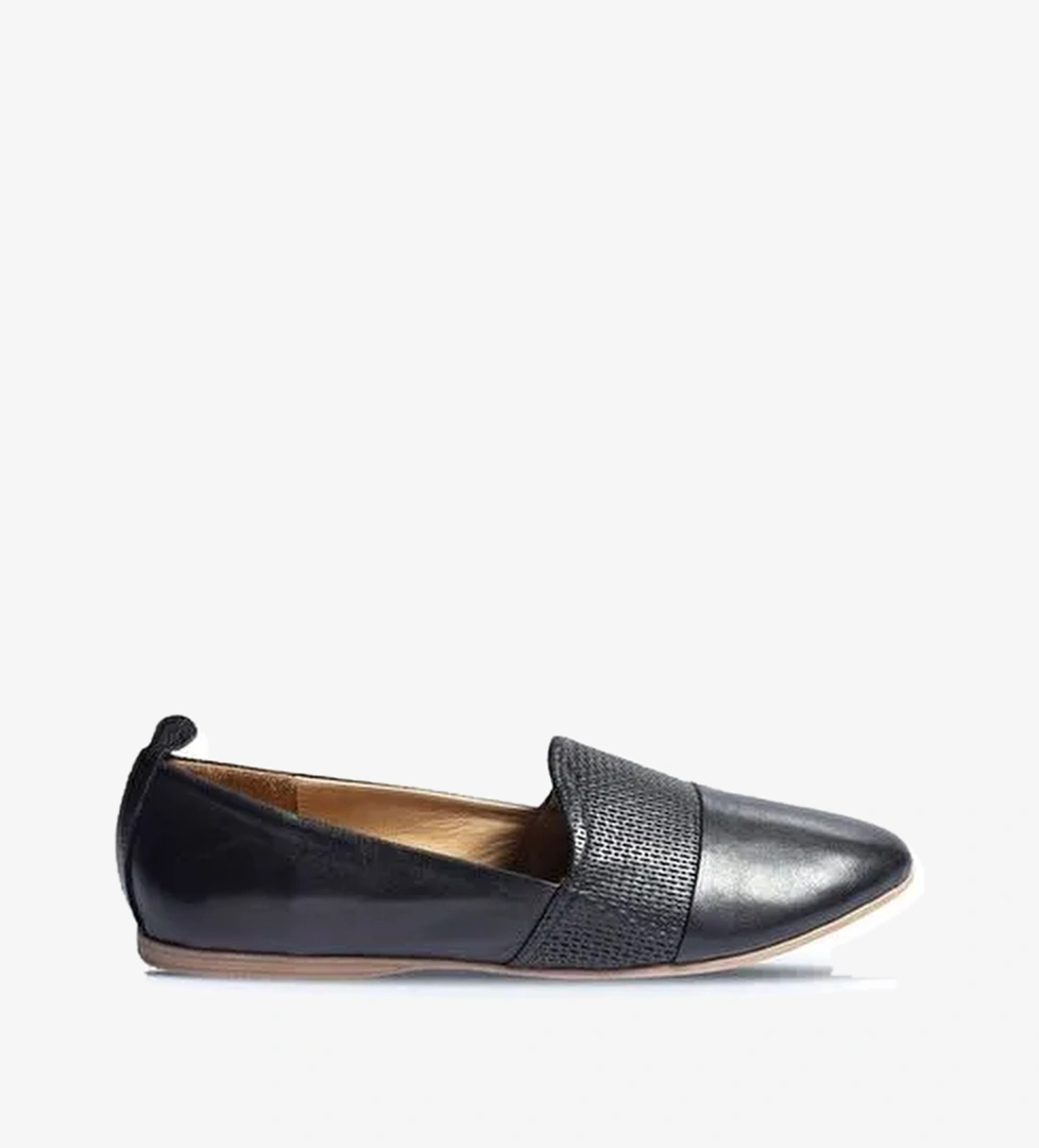 Bueno Shoes Siyah Deri Kadın Babet 01wn0700 - Görsel 1