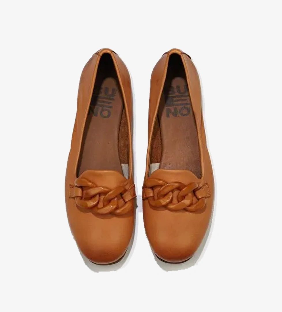 Bueno Shoes Taba Deri Kadın Düz Babet 01wu3600 - Görsel 1