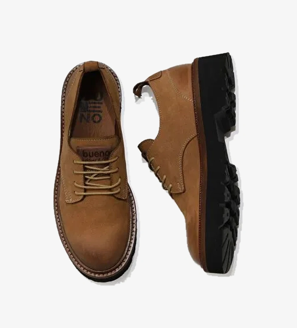 Bueno Shoes Taba Açık Nubuk Kadın Klasik Ayakkabı 01wv9902 - Görsel 1