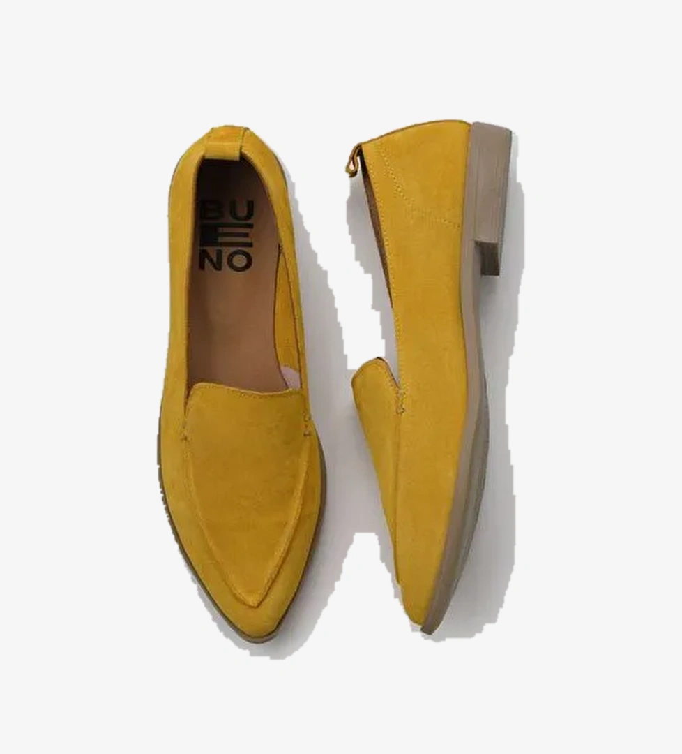 Bueno Shoes Sarı Süet Kadın Düz Babet 01wn0128 - Görsel 1