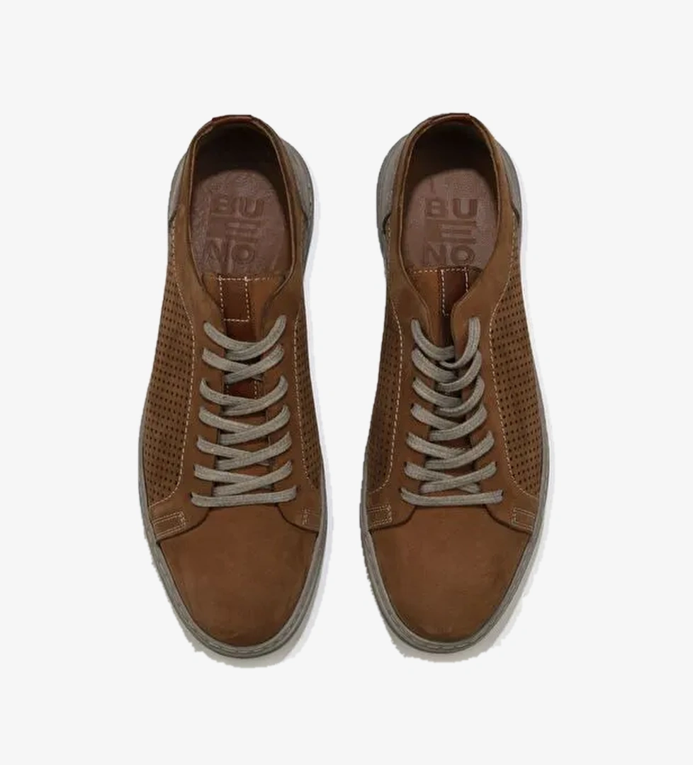 Bueno Shoes Taba Gri Dante Deri Erkek Günlük Ayakkabı 07m9983 - Görsel 1