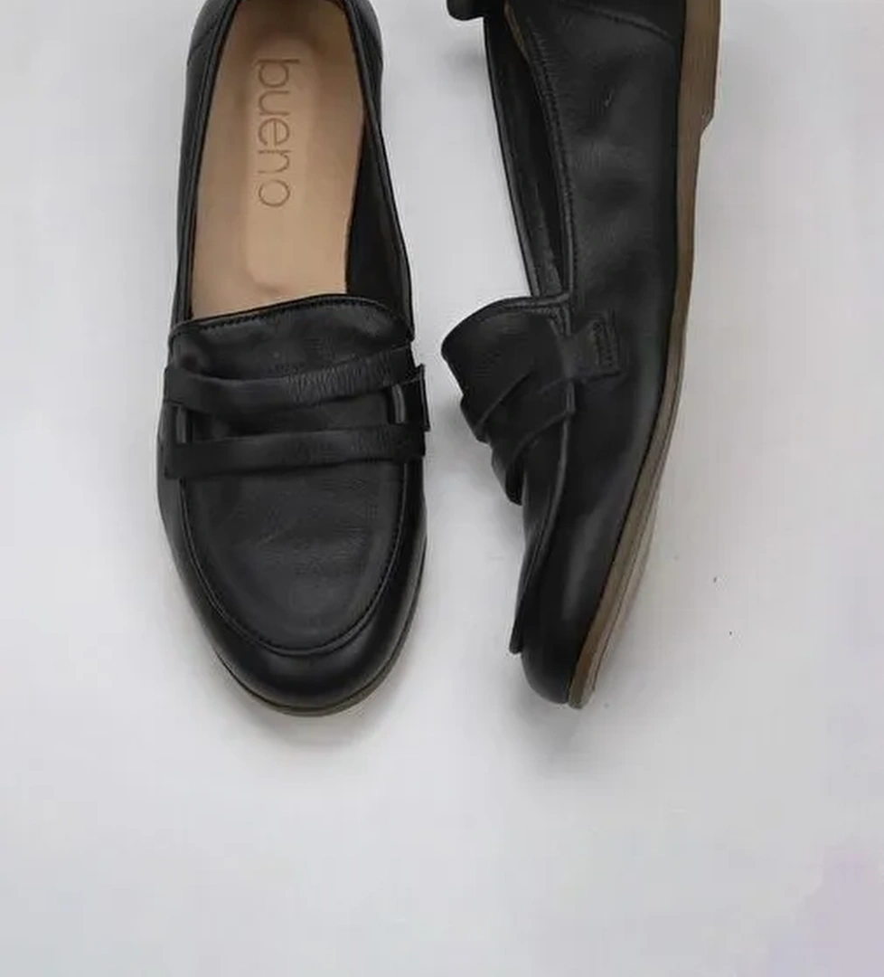 Bueno Shoes Siyah Deri Kadın Loafer 01wy6000 - Görsel 1