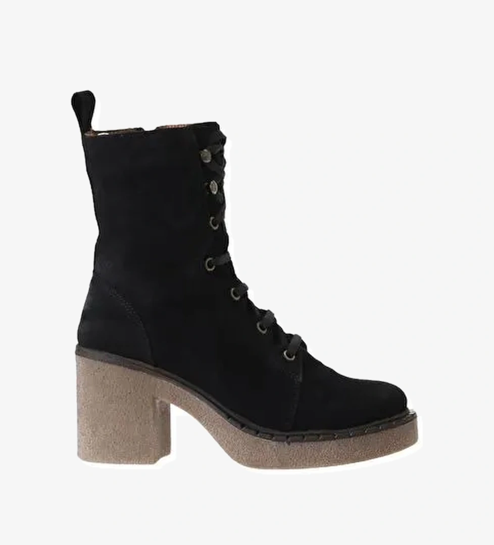 Bueno Shoes Siyah Süet Kadın Topuklu Bot 01wt2905 - Görsel 1