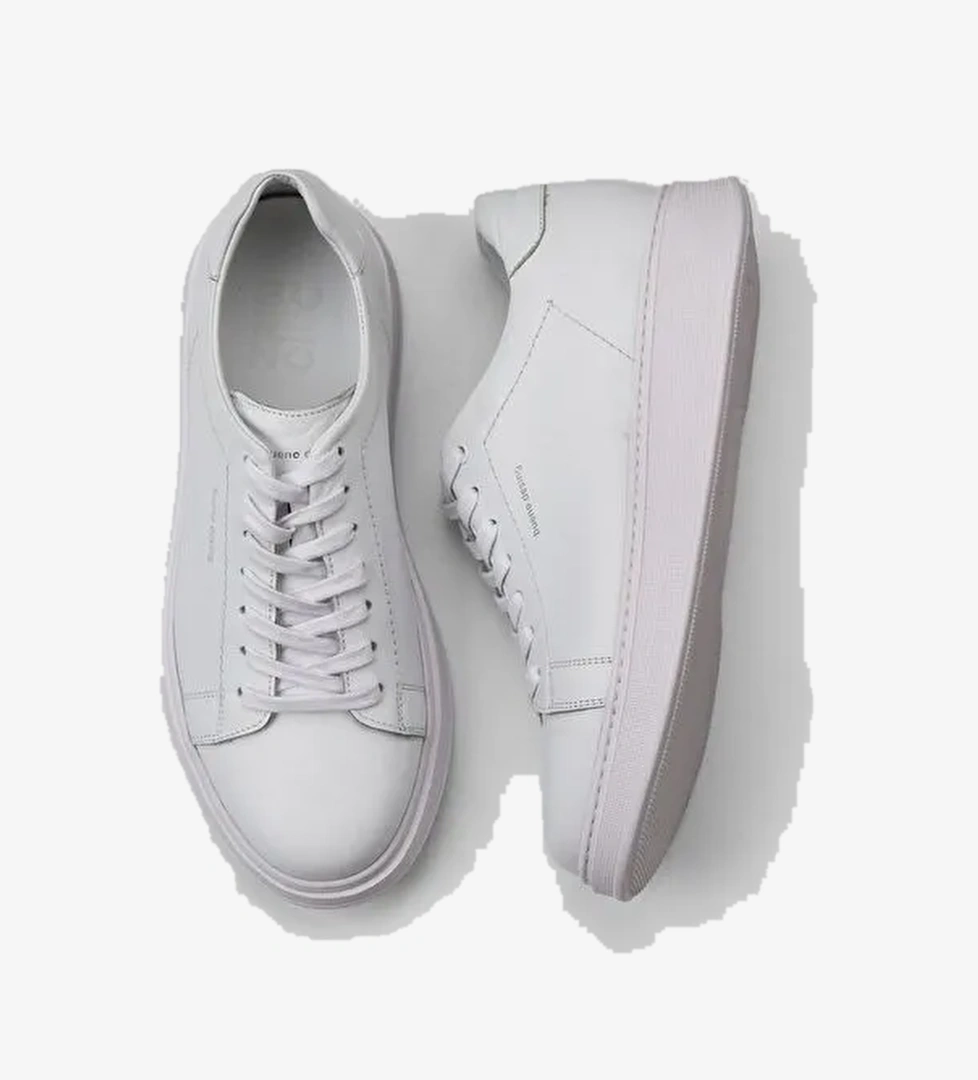 Bueno Shoes Beyaz Atlas Deri Erkek Spor Ayakkabı 07m13722225 - Görsel 1