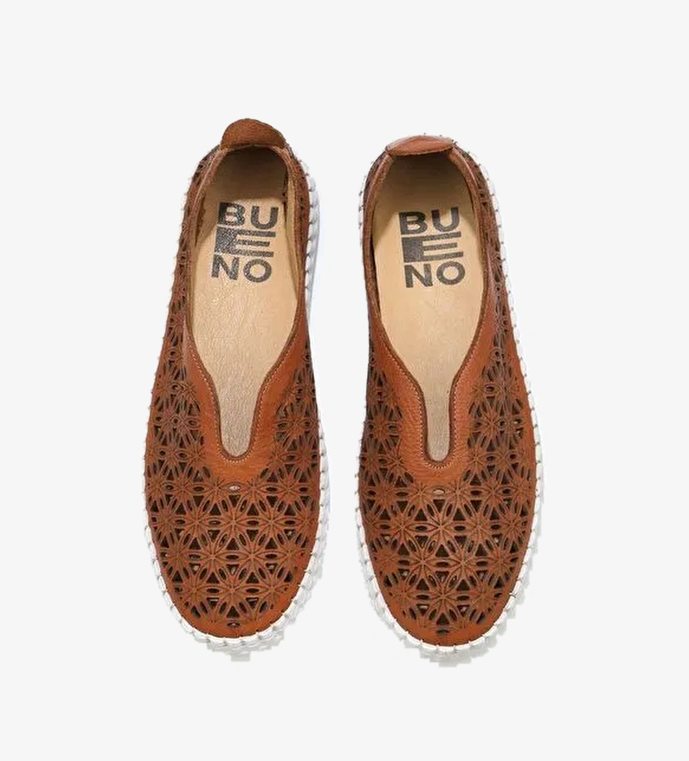 Bueno Shoes Taba Açık Flotter Deri Kadın Günlük Ayakkabı 01wn9605 - Görsel 1