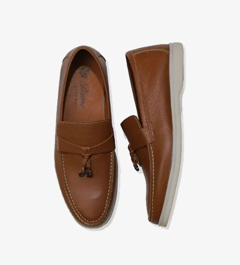 Bueno Shoes Taba Flotter Deri Erkek Loafer 05ms101 - Görsel 1