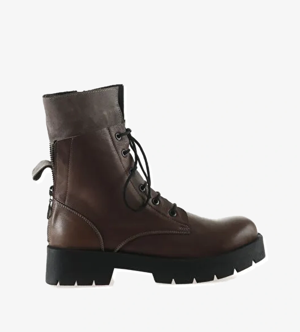 Bueno Shoes Vizon Deri Kadın Topuklu Bot 01wt2503 - Görsel 1