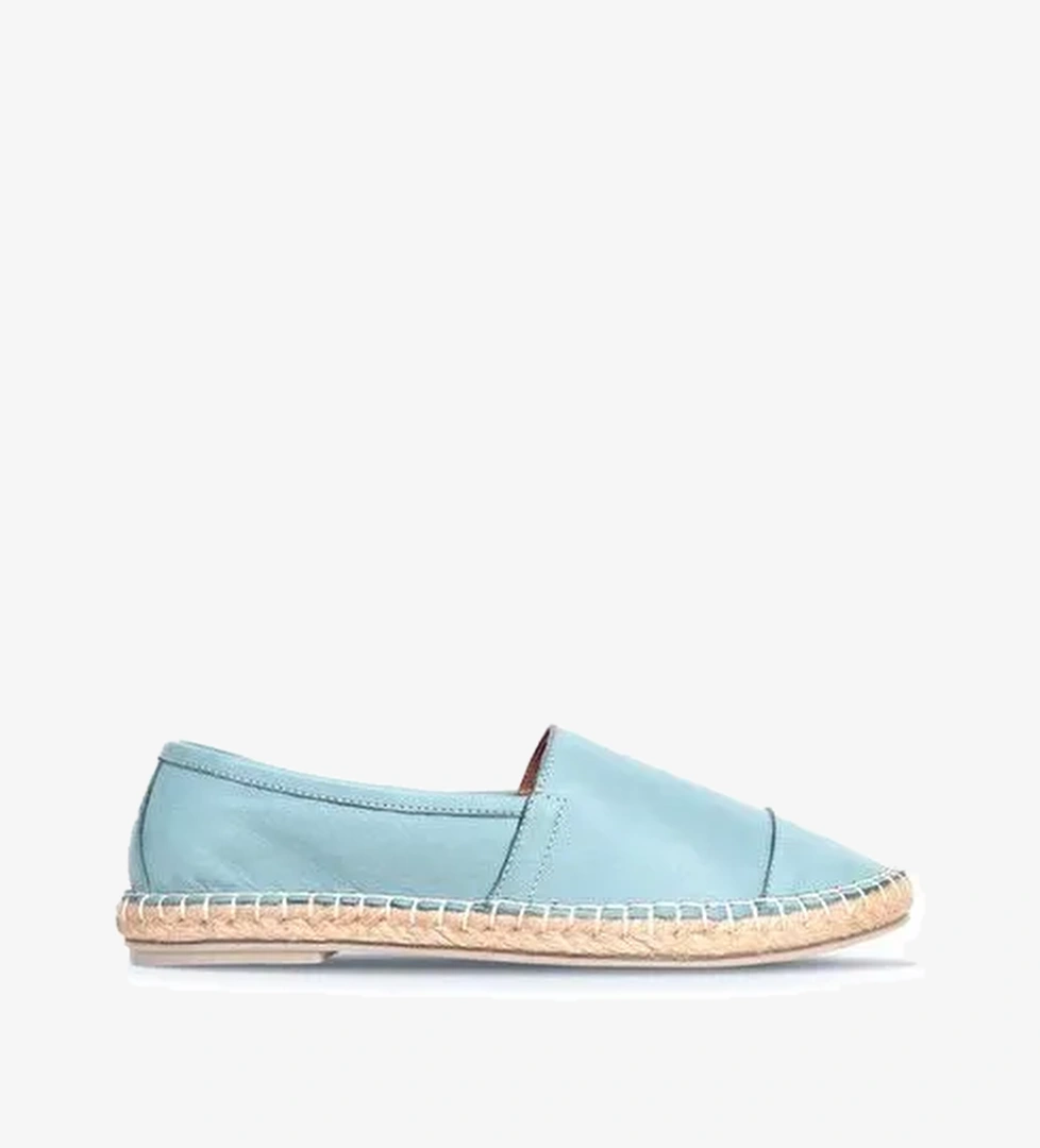 Bueno Shoes Mavi Deri Kadın Espadril Ayakkabı 01wj0300 - Görsel 1