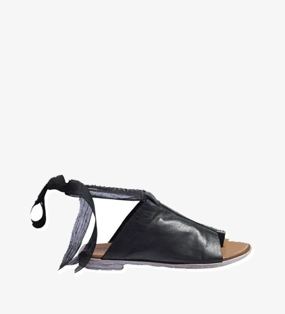 Bueno Shoes Siyah Deri Kadın Parmak Arası Sandalet 01wn5008 - Görsel 1