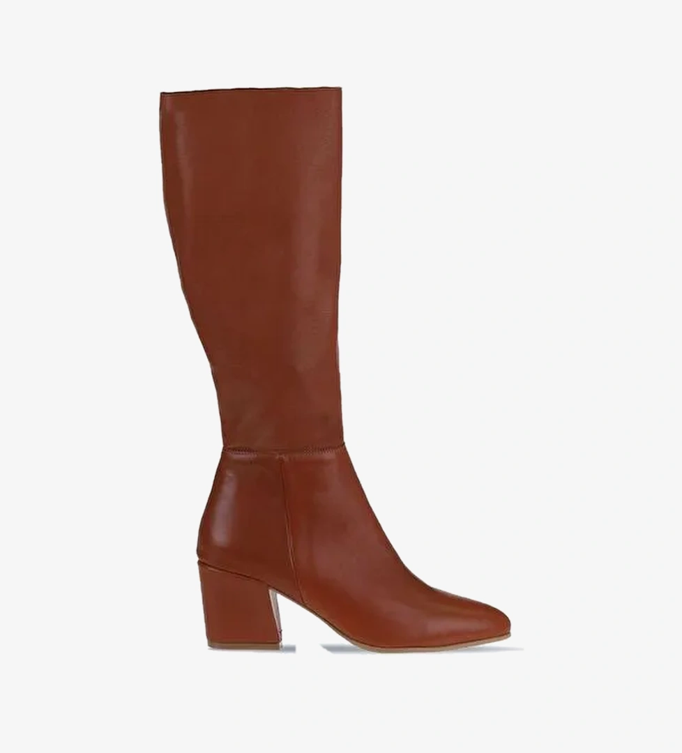 Bueno Shoes Taba Süet Kadın Topuklu Çizme 01wr5104