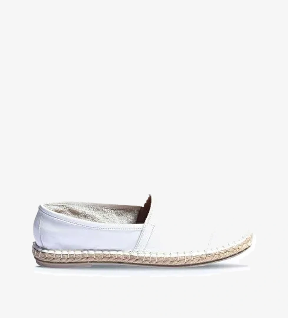 Bueno Shoes Beyaz Deri Kadın Espadril Ayakkabı 01wj0300 - Görsel 1