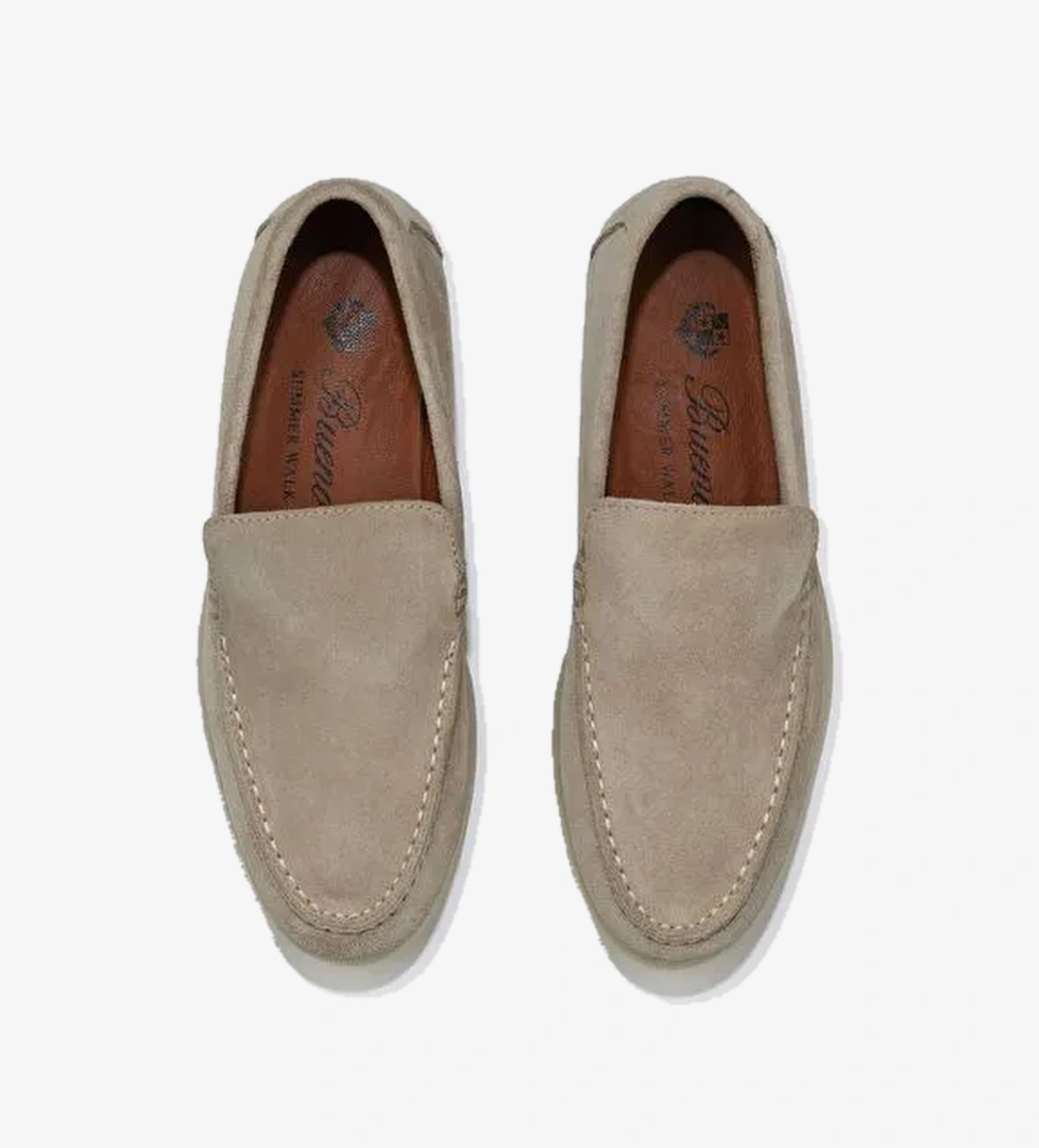 Bueno Shoes Bej Flotter Deri Erkek Loafer 05ms102 - Görsel 1