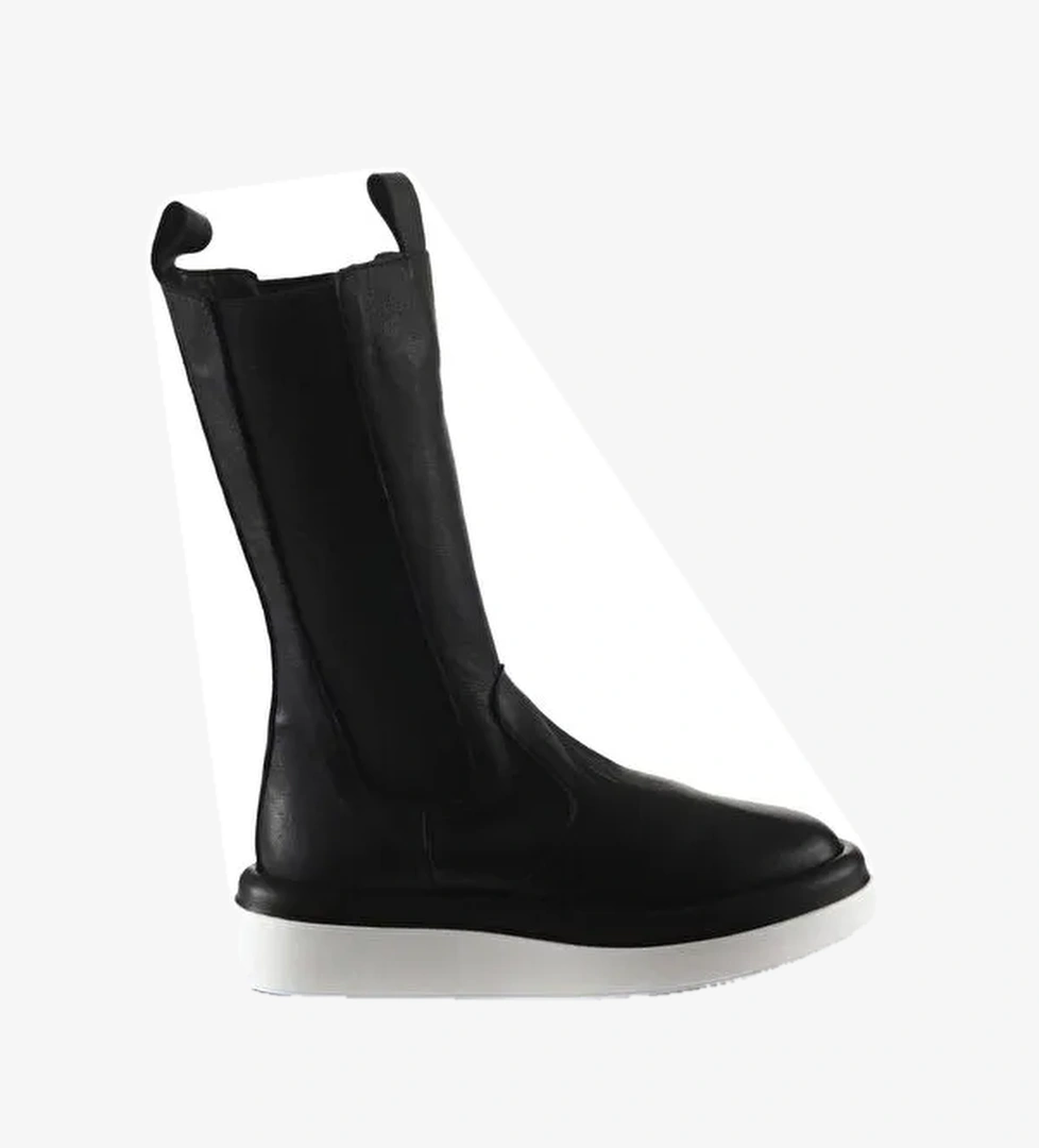 Bueno Shoes Siyah Siyah Deri Kadın Dolgu Topuklu Bot 01wt5800 - Görsel 1