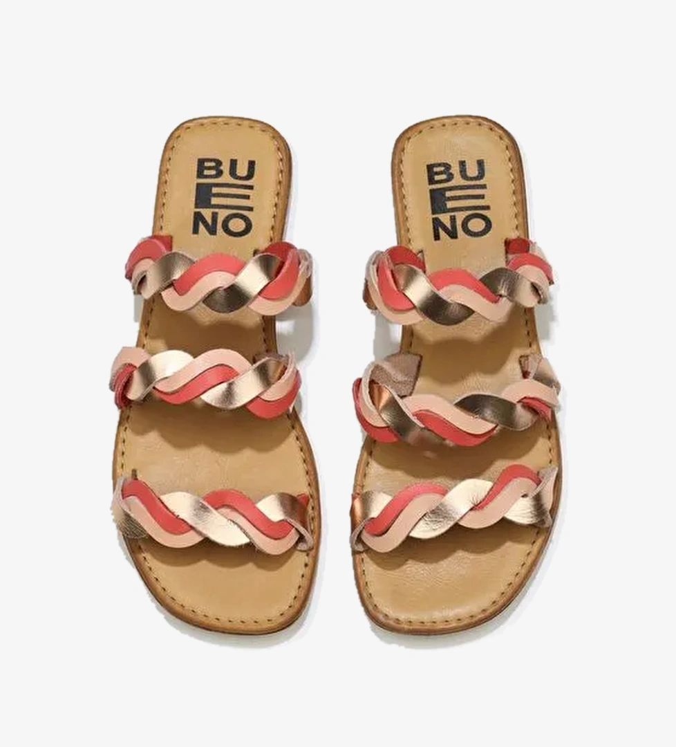 Bueno Shoes Pudra Multi Deri Kadın Düz Terlik 01wu3416 - Görsel 1