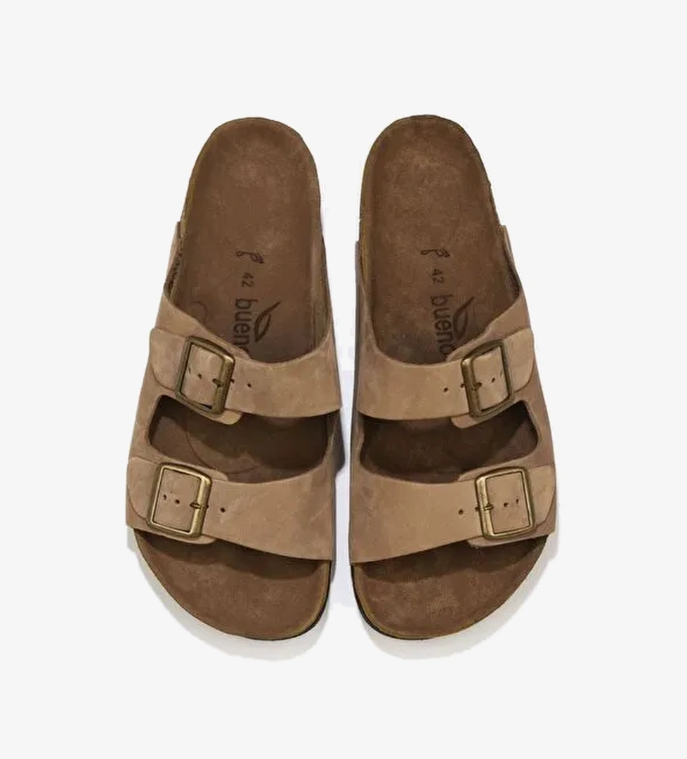 Bueno Shoes Kum Nubuk Deri Kadın Düz Terlik 05wt100 - Görsel 1