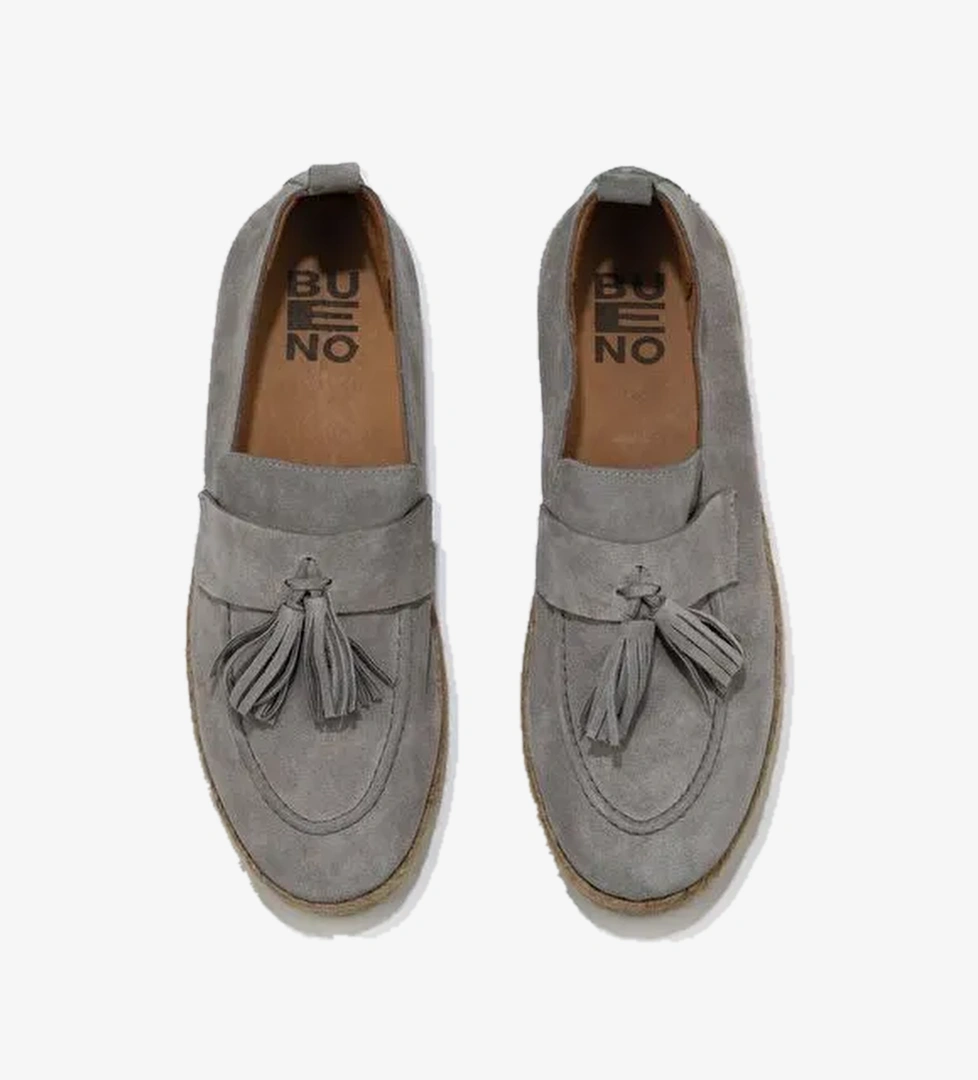 Bueno Shoes Gri Açık Süet Erkek Espadril Ayakkabı 01ms12702 - Görsel 1