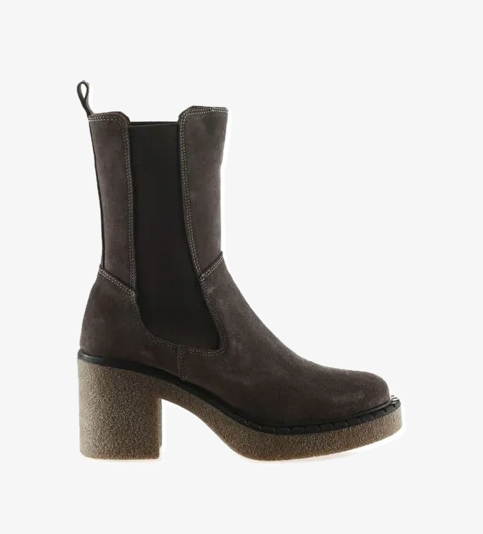 Bueno Shoes Vizon Süet Kadın Topuklu Bot 01wt2901 - Görsel 1