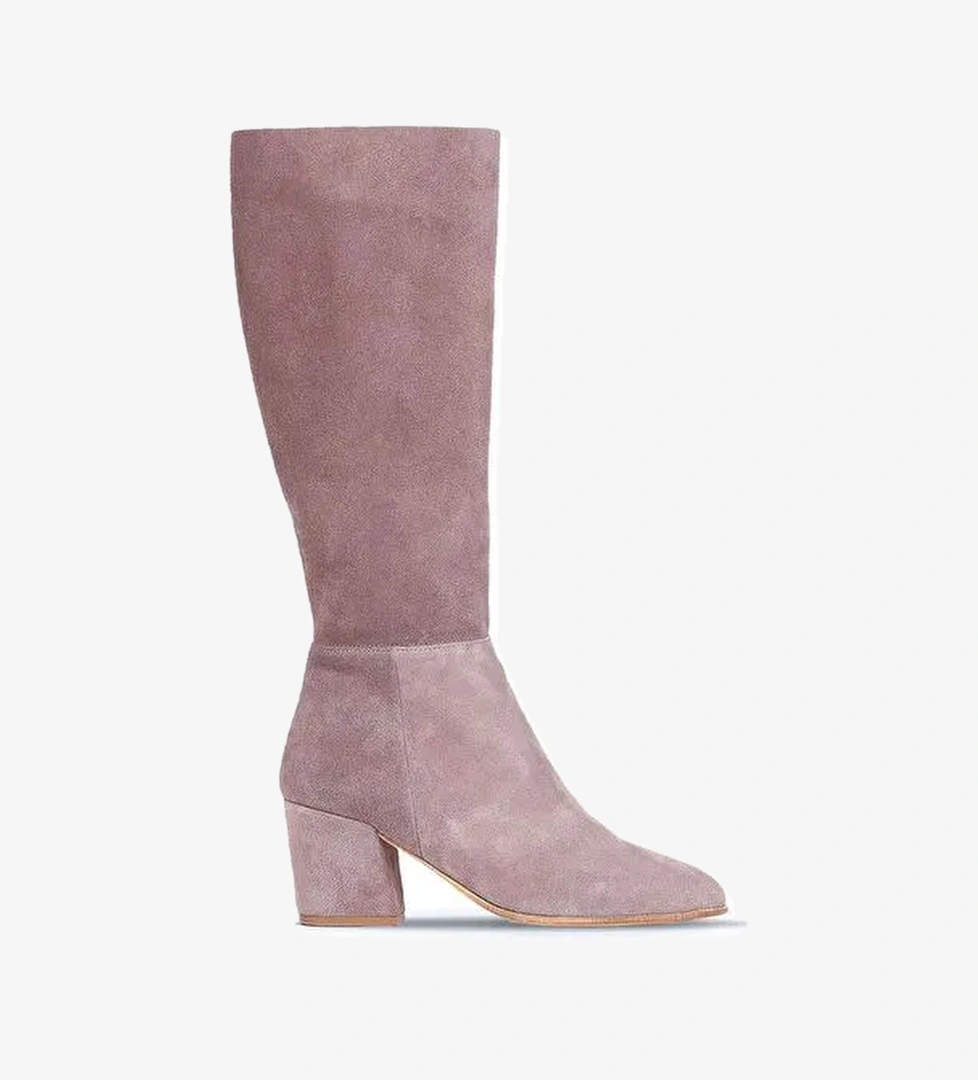 Bueno Shoes Gül Kurusu Süet Kadın Topuklu Çizme 01wr5104 - Görsel 1