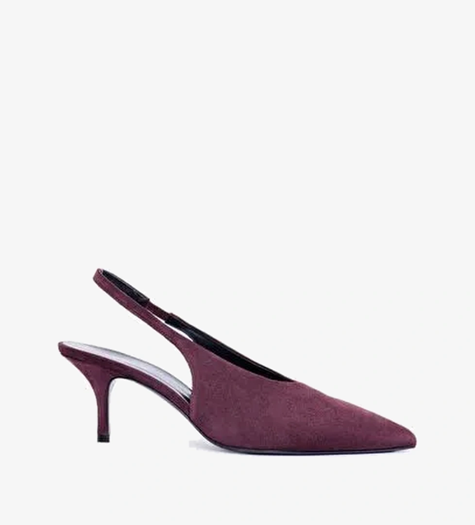 Arkası Açık Sivri Burunlu Topuklu Ayakkabı - Görsel 1