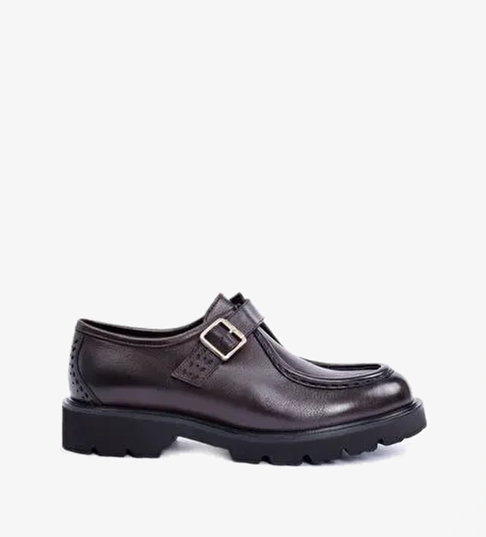 Toka Detaylı Deri Düz Ayakkabı - Görsel 1