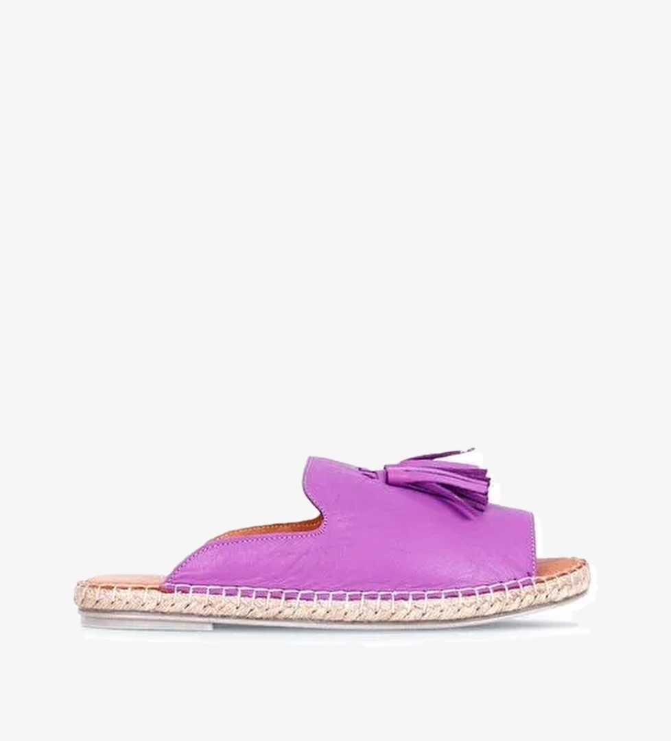 Bueno Shoes Lila Deri Kadın Espadril Terlik 01wj0311 - Görsel 1