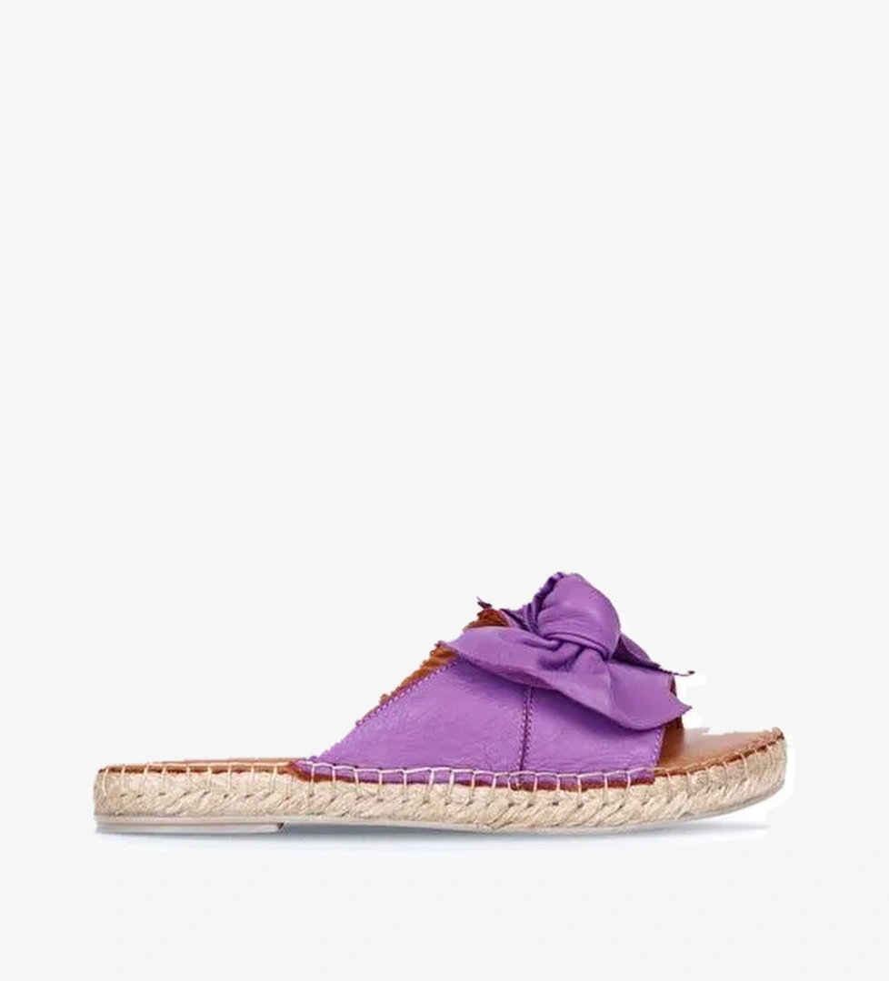 Bueno Shoes Lila Deri Kadın Espadril Terlik 01wl4605 - Görsel 1
