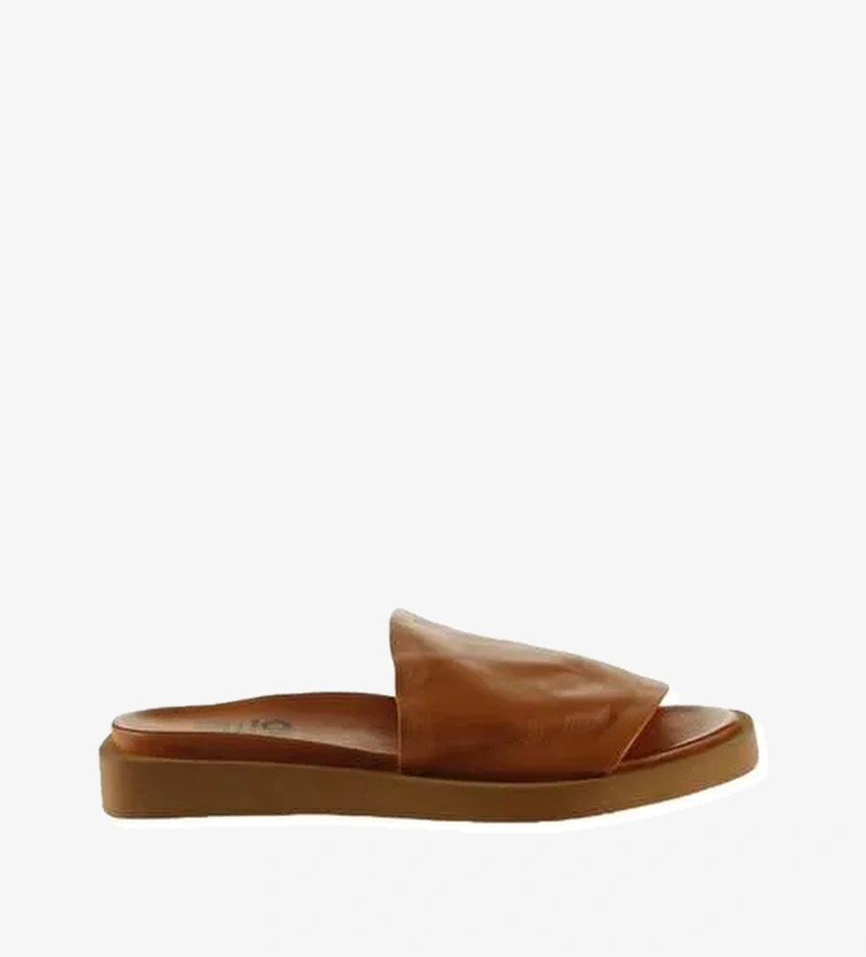 Bueno Shoes Taba Deri Kadın Düz Terlik 01wq9103 - Görsel 1