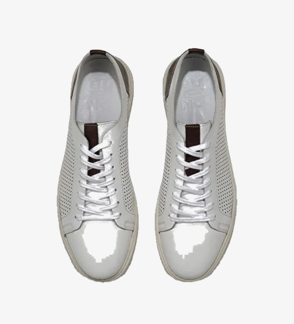 Bueno Shoes Beyaz Messi Deri Erkek Günlük Ayakkabı 07m9983