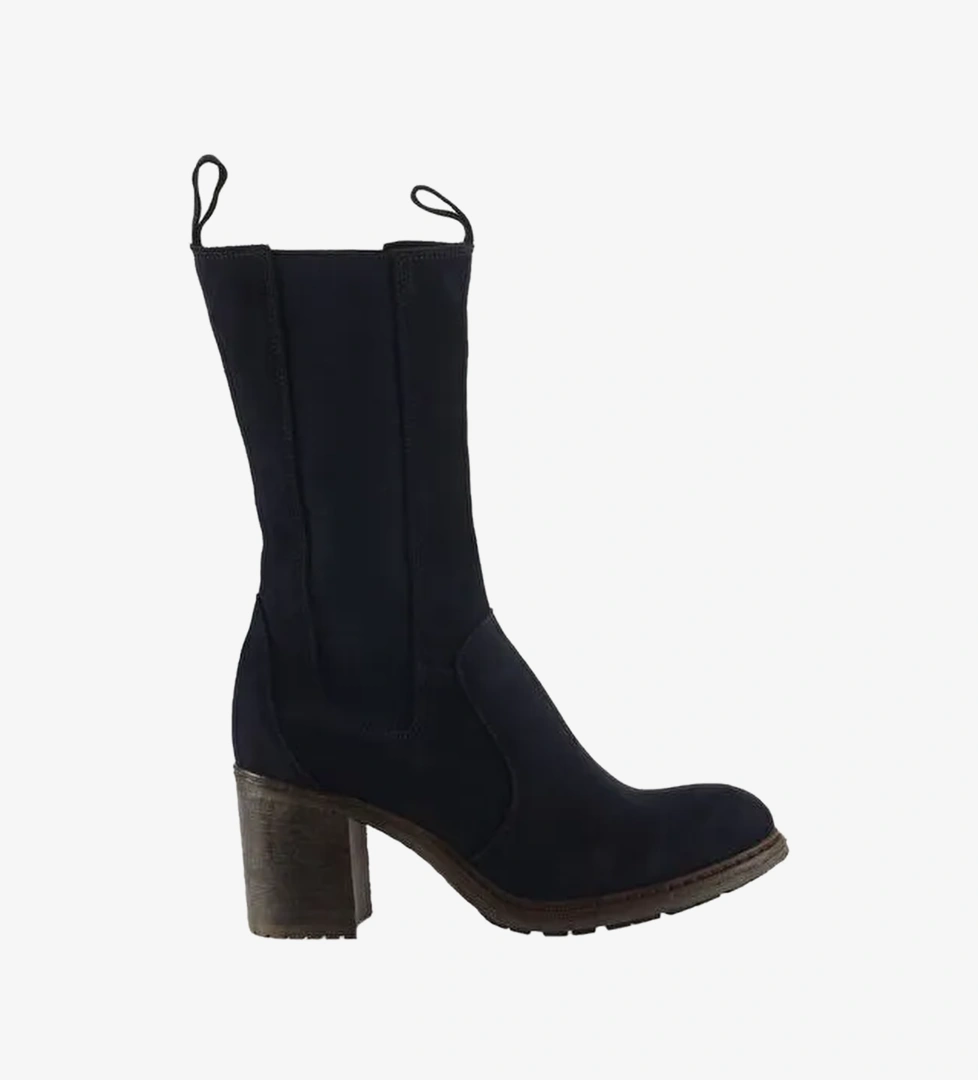 Bueno Shoes Lacivert Nubuk Kadın Topuklu Bot 01wt6101