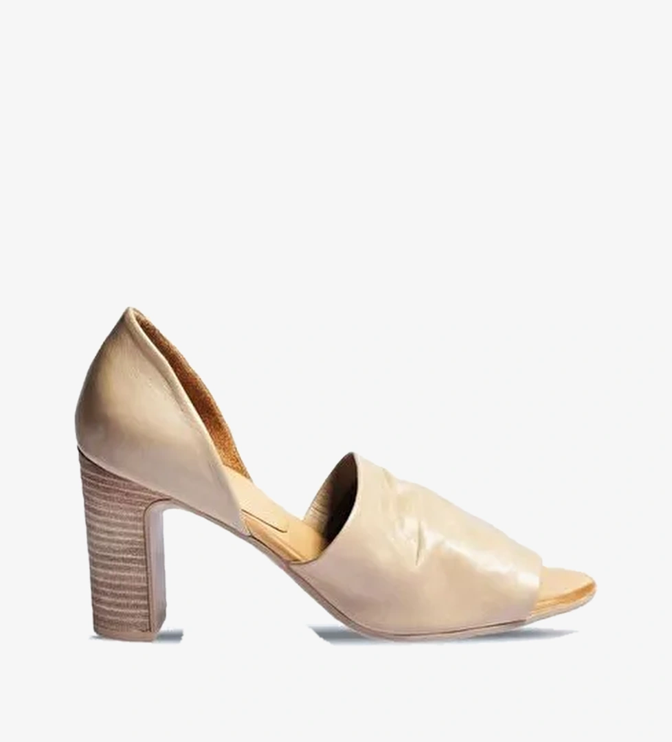 Bueno Shoes Vizon Deri Kadın Topuklu Sandalet 01wn4306