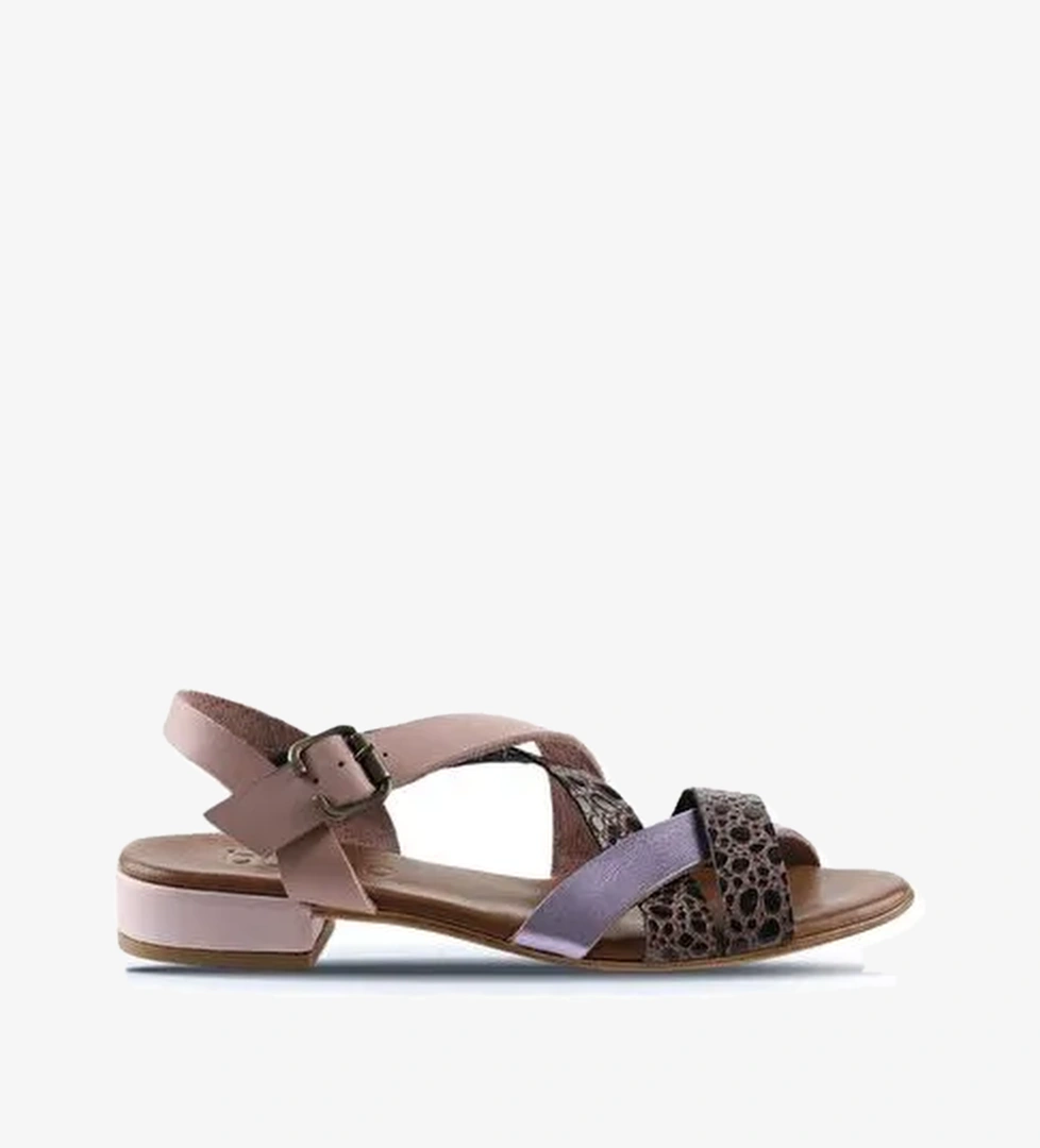 Bueno Shoes Pembe Deri Kadın Topuklu Sandalet 01ws6110 - Görsel 1