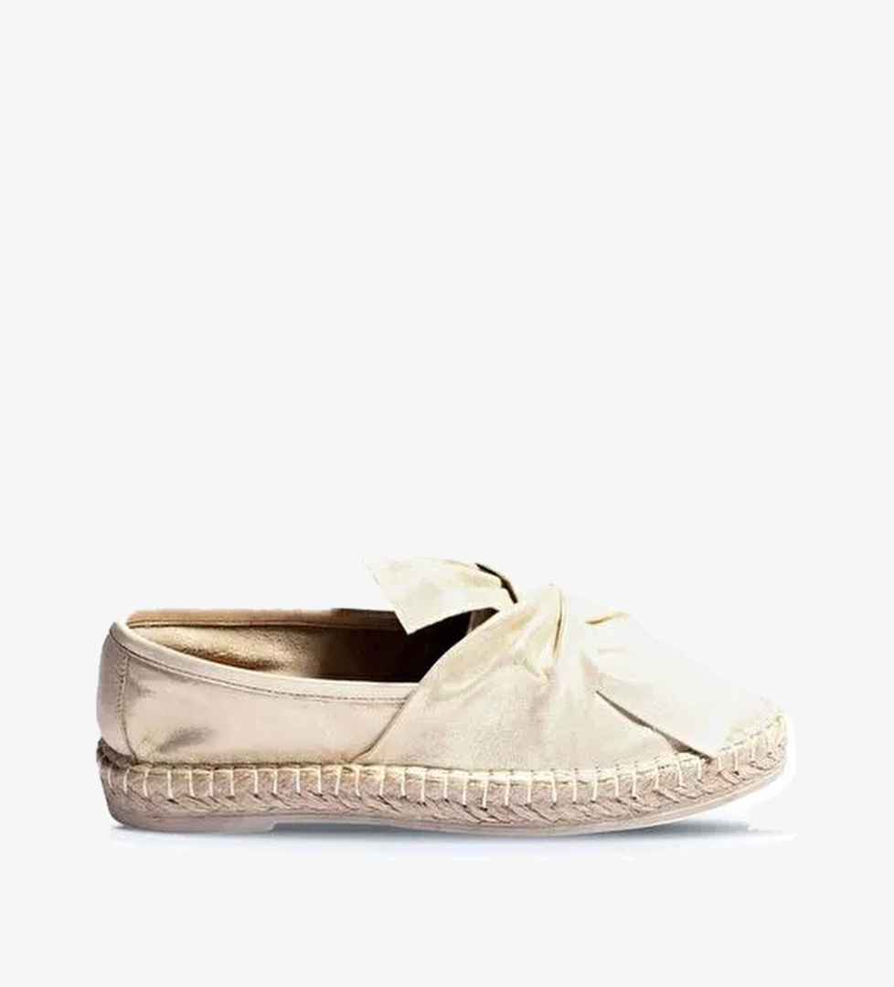 Bueno Shoes Altın Deri Kadın Espadril Ayakkabı 01wn3100 - Görsel 1