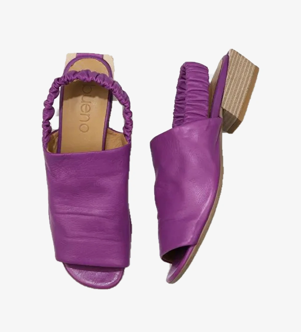 Bueno Shoes Lila Deri Kadın Topuklu Sandalet 01ws7503