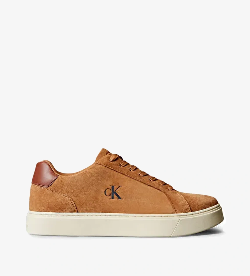 Calvin Klein Kahverengi Erkek Deri Sneaker CLASSIC CUPSOLE LACEUP SU