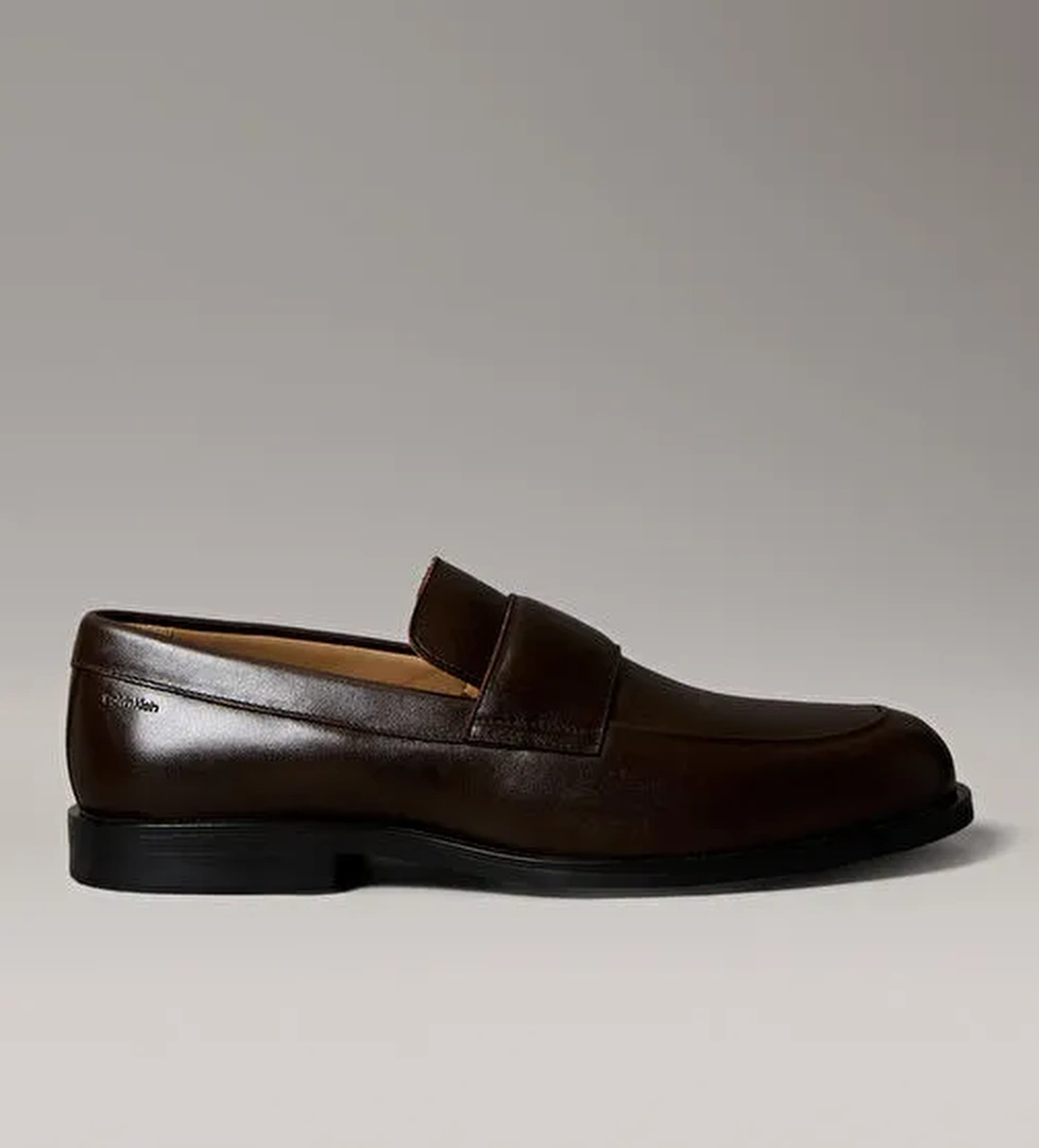 Calvin Klein Kahverengi Erkek Klasik Ayakkabı ESS RUBBER BAND LOAFER LTH - Görsel 1