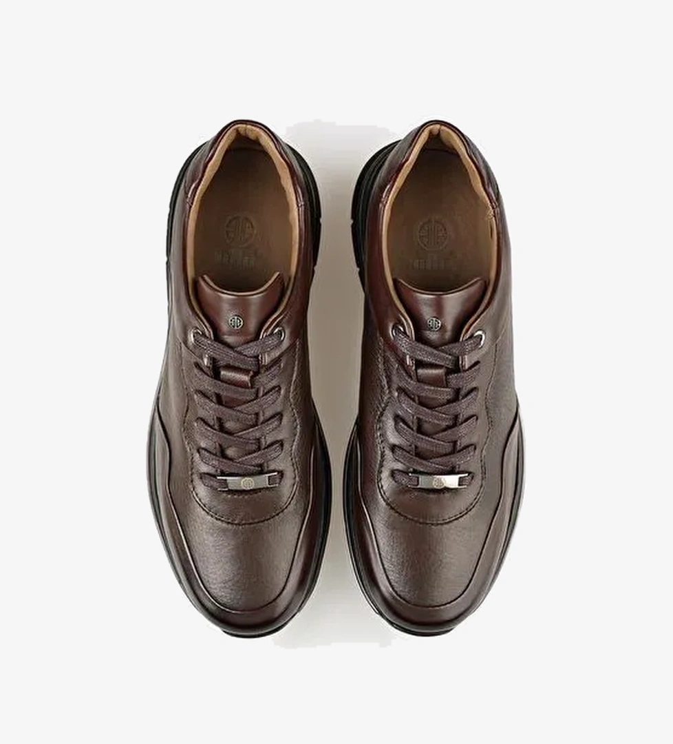 Kahve Deri Erkek Günlük Ayakkabı - Görsel 1