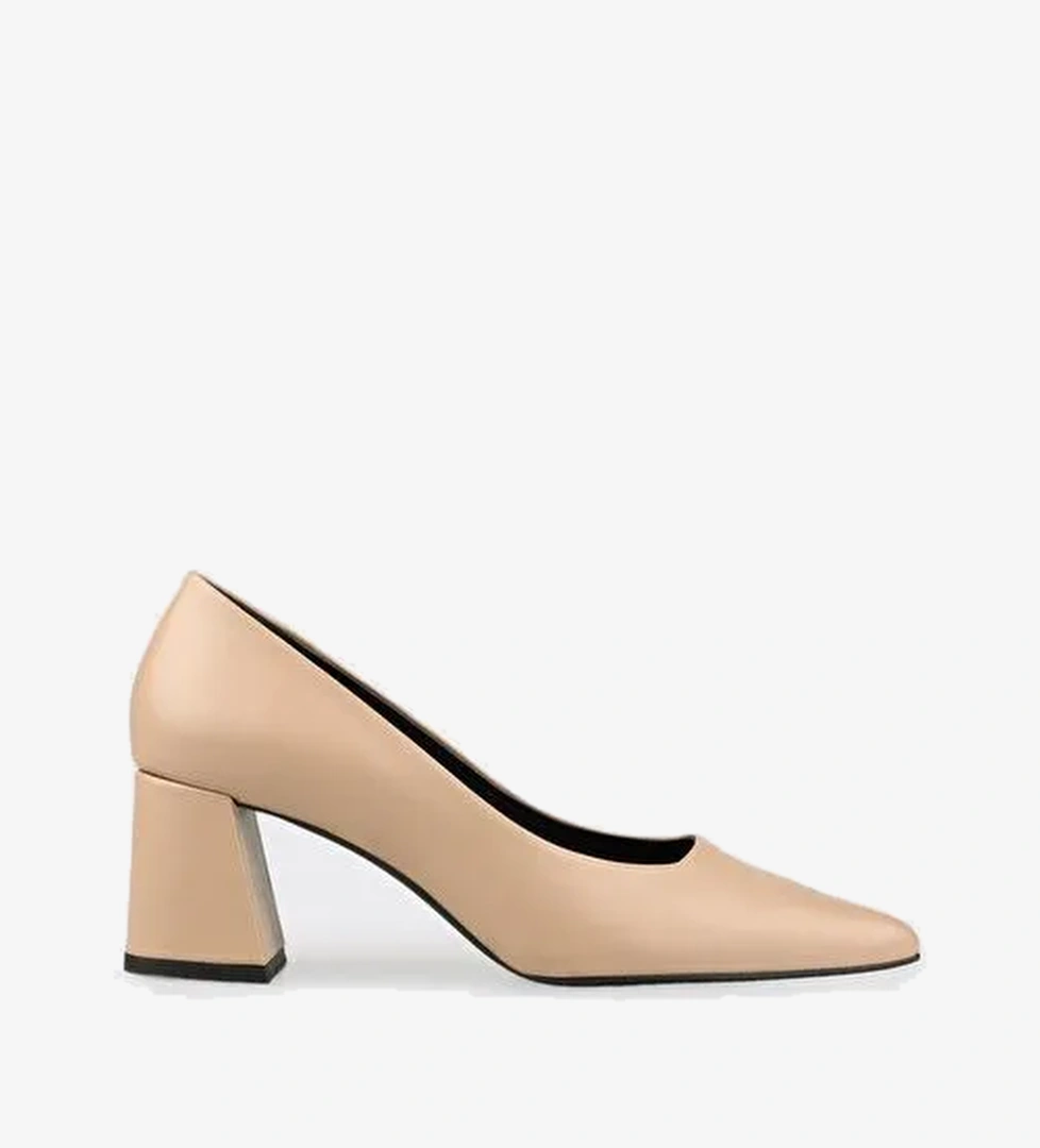 Naturel Deri Kadın Stiletto - Görsel 1