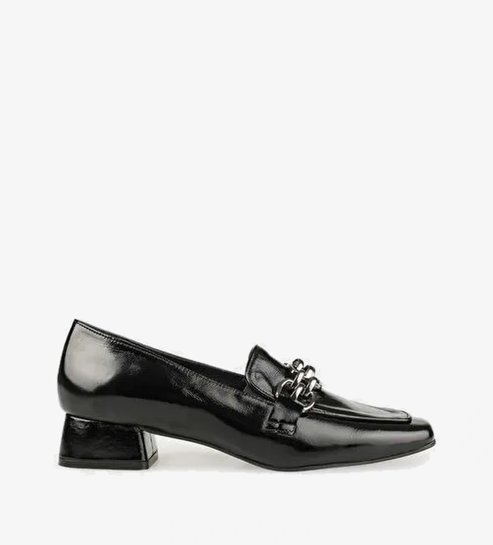 Siyah Deri Kadın Ayakkabı - Görsel 1