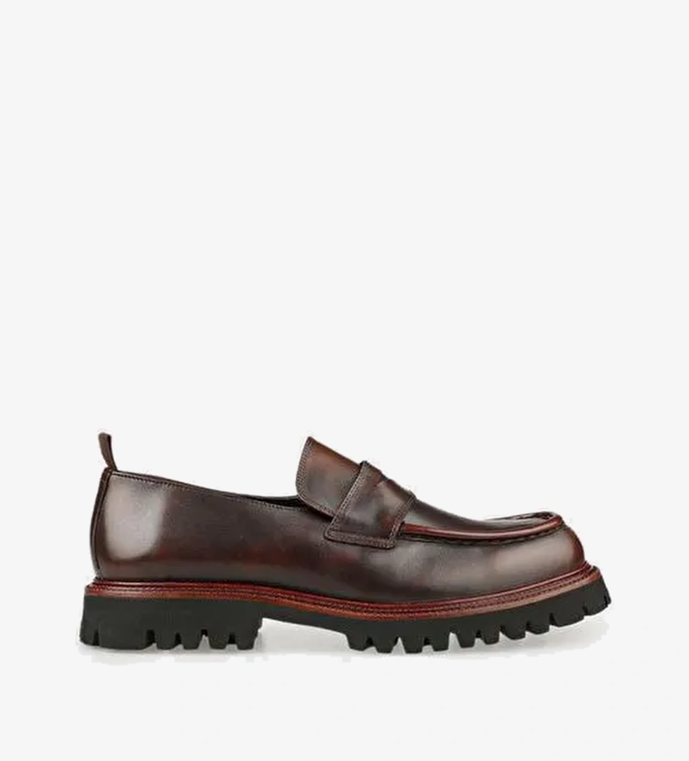 Kahve Deri Erkek Günlük Loafer - Görsel 1